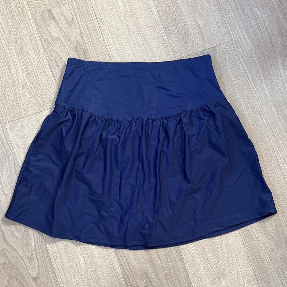 Island Escape Woman Navy Swim Skirt Swimsuit Bottoms NEW! Size 18W